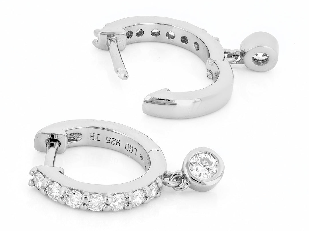 0.57 Cts Lab Grown Diamond Earring in 925 Platinum Plated