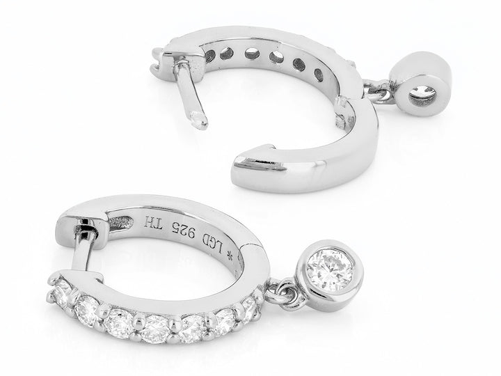 0.57 Cts Lab Grown Diamond Earring in 925 Platinum Plated