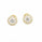 4.26 DEW Moissanite Halo Earring in 925 Yellow Gold