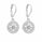 4.40 DEW Moissanite Halo Earring in 925 Platinum Plated