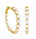 3.00 Ctw Lab Grown Diamond Hoop Earring in 925 Yellow Gold Plated