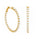 5.00 Ctw Lab Grown Diamond Hoop Earring in 925 Yellow Gold Plated