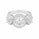 3.36 DEW Moissanite Halo Ring in 925 Platinum Plated