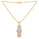3.50 DEW Moissanite Halo Pendant in 925 Yellow Gold