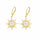 2.00 DEW Round Shape Moissanite Solitaire Earring in 925 Yellow Gold