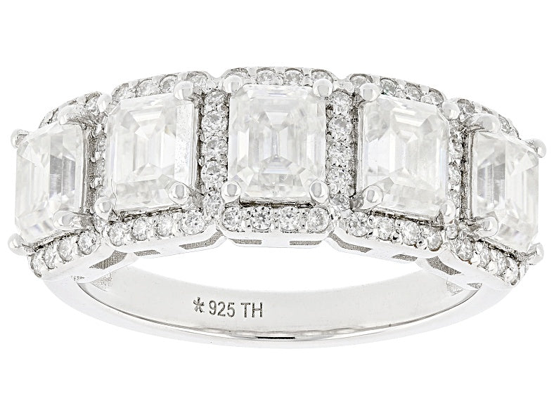 3.20 DEW Moissanite Ring in 925 Platinum Plated