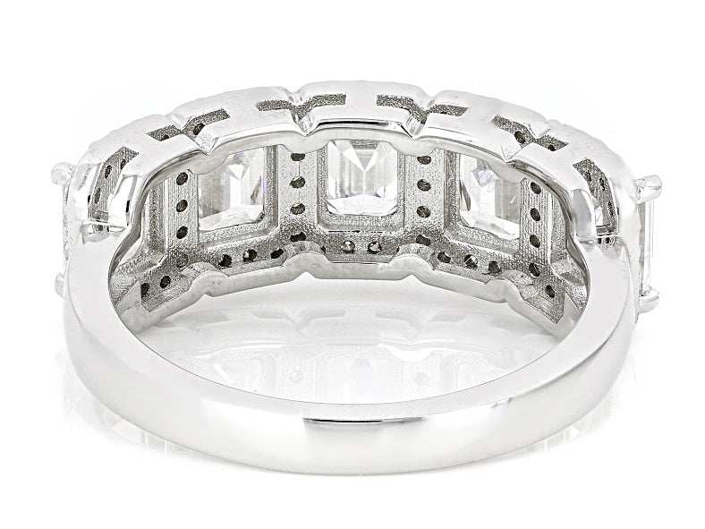 3.20 DEW Moissanite Ring in 925 Platinum Plated