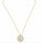 1.20 DEW Moissanite Halo Pendant in 925 Yellow Gold