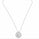 1.20 DEW Moissanite Halo Pendant in 925 Platinum Plated