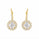 2.50 DEW Moissanite Halo Earring in 925 Yellow Gold