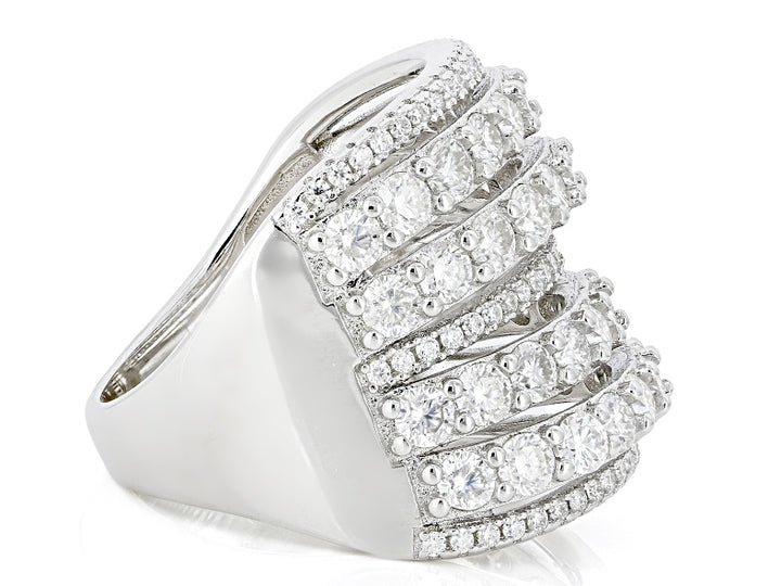 3.00 DEW Moissanite Ring in 925 Platinum Plated