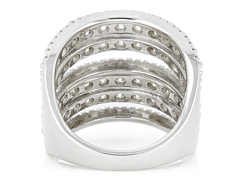 3.00 DEW Moissanite Ring in 925 Platinum Plated