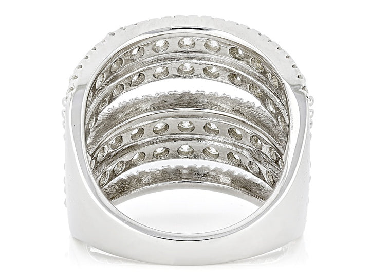 3.00 DEW Moissanite Ring in 925 Platinum Plated