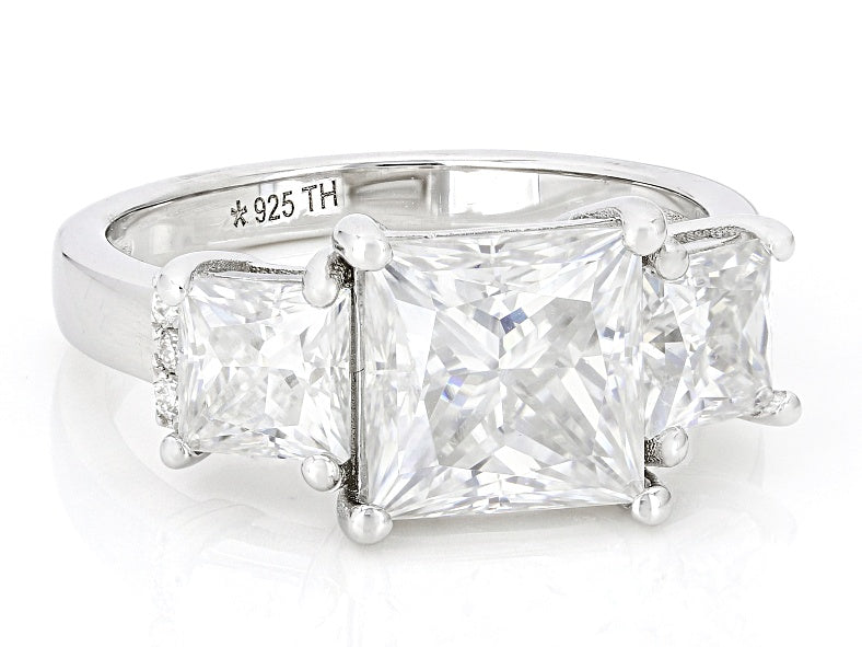 4.60 DEW Moissanite Ring in 925 Platinum Plated