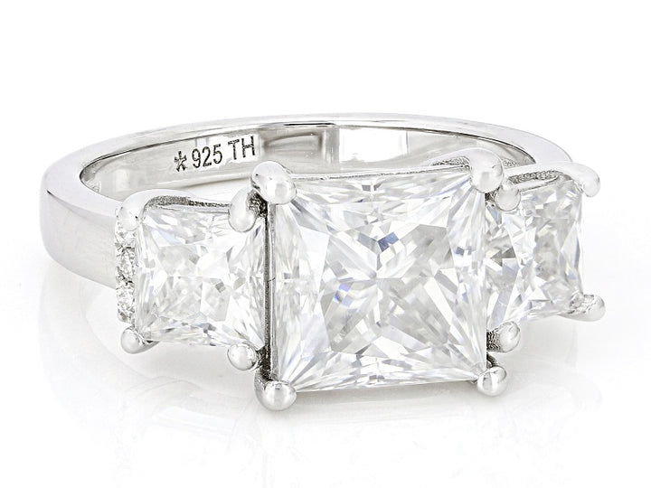 4.60 DEW Moissanite Ring in 925 Platinum Plated