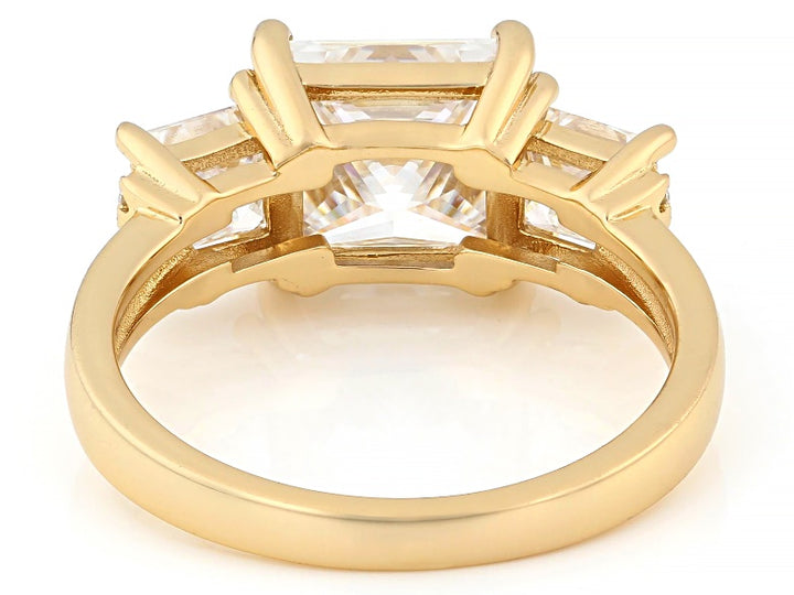 4.60 DEW Moissanite Ring in 925 Yellow Gold Plated