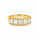 2.20 DEW Moissanite Halo Ring in 925 Yellow Gold