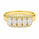 1.30 DEW Moissanite Halo Ring in 925 Yellow Gold