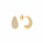 3.00 DEW Moissanite Earring in 925 Yellow Gold Plated