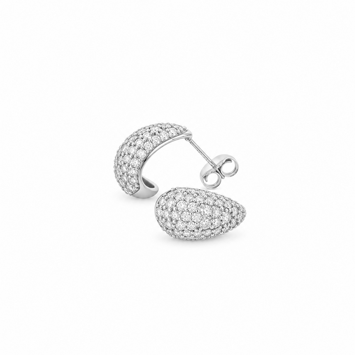 3.00 DEW Moissanite Earring in 925 Platinum Plated