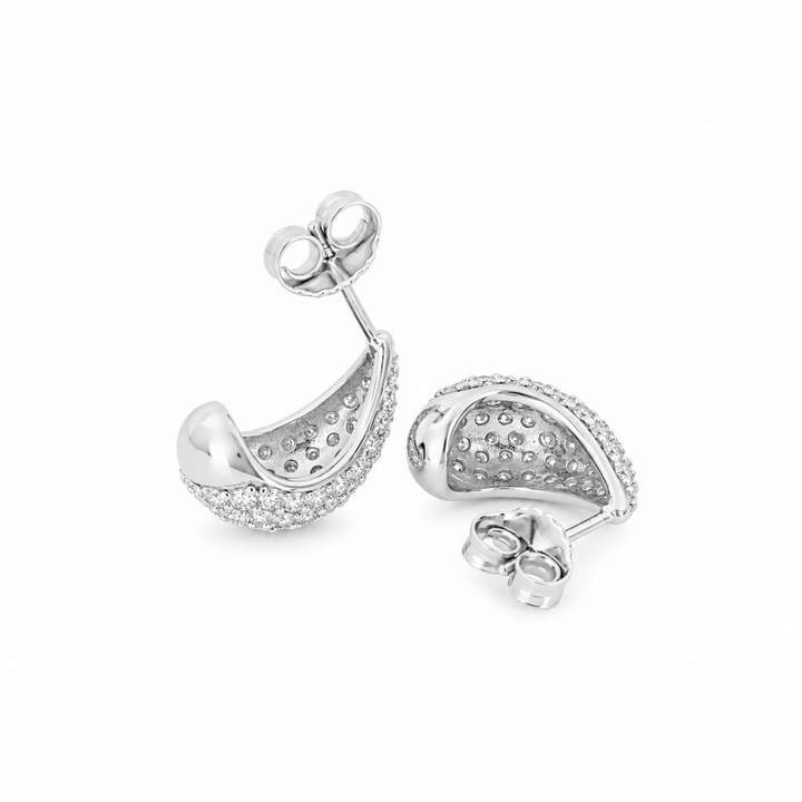 3.00 DEW Moissanite Earring in 925 Platinum Plated