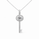 3.05 DEW White Moissanite Key Pendant