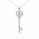 2.20 DEW White Moissanite Key Pendant