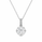 1.90 DEW Square Shape Moissanite Solitaire Necklace in 925 Platinum Plated