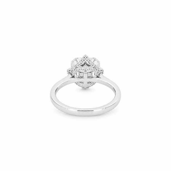 3.20 DEW Moissanite Ring in 925 Platinum Plated