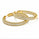 7.00 DEW Moissanite Hoop Hoop Earring in 925 Yellow Gold