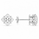 3.50 DEW Fancy Moissanite Solitaire Earring in 925 Platinum Plated