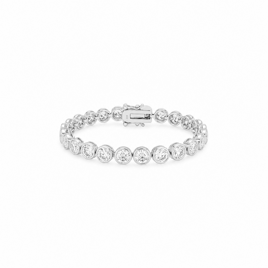 23.70 DEW Moissanite Tennis Bracelet in 925 Platinum Plated