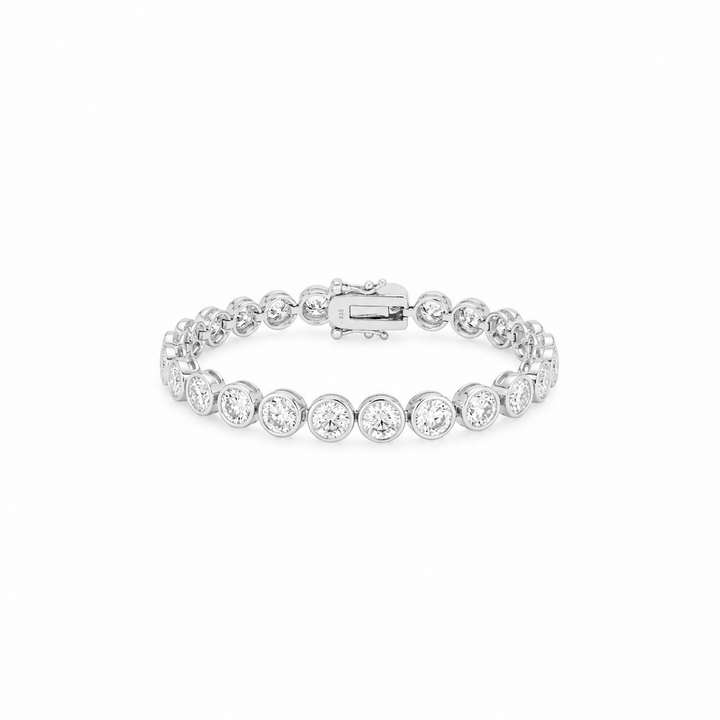 23.70 DEW Moissanite Tennis Bracelet in 925 Platinum Plated