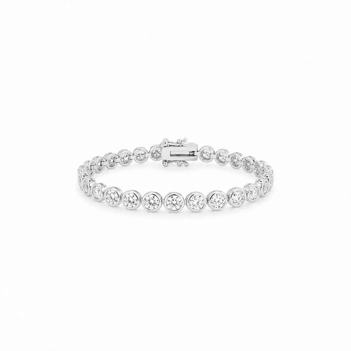 8.30 DEW Moissanite Tennis Bracelet in 925 Platinum Plated