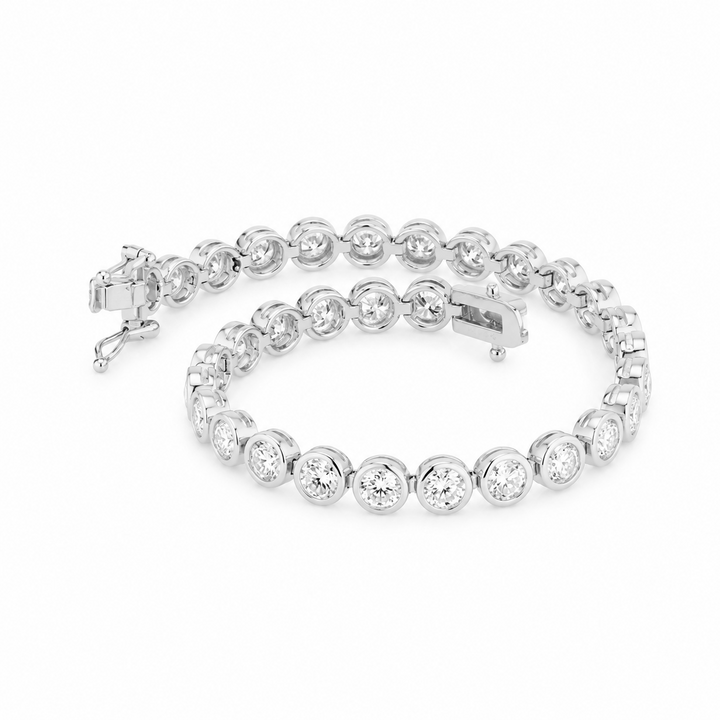 8.30 DEW Moissanite Tennis Bracelet in 925 Platinum Plated