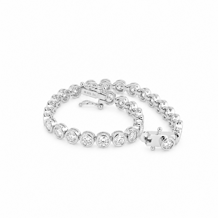 8.30 DEW Moissanite Tennis Bracelet in 925 Platinum Plated