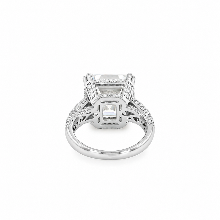 11.50 DEW Moissanite Ring in 925 Platinum Plated