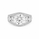 4.40 DEW Moissanite Ring in 925 Platinum Plated