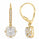6.50 DEW Moissanite Dangle Earring in 925 Yellow Gold