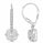 6.50 DEW Moissanite Dangle Earring in 925 Platinum Plated