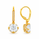 6.50 DEW Moissanite Dangle Earring in 925 Yellow Gold