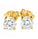 2.17 Ctw Lab Grown Diamond Solitaire Earring in 925 Yellow Gold Plated