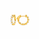 1.20 DEW Moissanite Hoop Earring in 925 Yellow Gold Plated