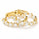 1.67 DEW Moissanite Hoop Earring in 925 Yellow Gold Plated