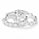 1.67 DEW Moissanite Hoop Earring in 925 Platinum Plated