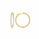 4.07 DEW Moissanite Hoop Earring in 925 Yellow Gold Plated