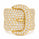 3.42 DEW Moissanite Belt Ring in 925 Yellow Gold