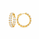 8.64 DEW Moissanite Hoop Earring in 925 Yellow Gold Plated