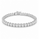 15.08 DEW Moissanite Tennis Bracelet in 925 Platinum Plated