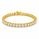 15.08 DEW Moissanite Tennis Bracelet in 925 Yellow Gold Plated